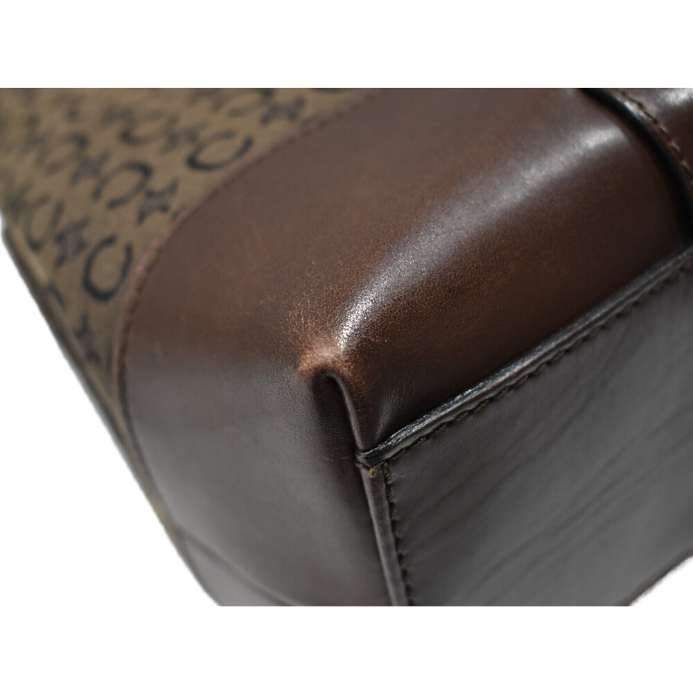 CELINE handbag brown canvas leather everyday bag - Picture 4 of 7